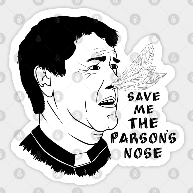 The parson's nose Sticker by mailboxdisco